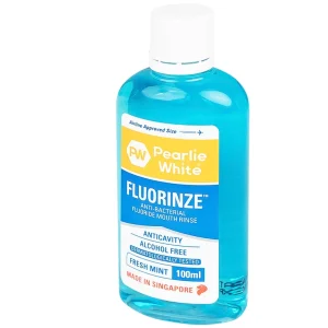 Nước súc miệng Pearlie White Fluorinze Anti-bacterial Fluoride 100ml không cồn, chống mảng bám