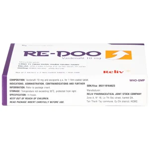 Thuốc Re-Doo 10mg Reliv điều trị rối loạn chức năng cương dương (2 vỉ x 2 viên)