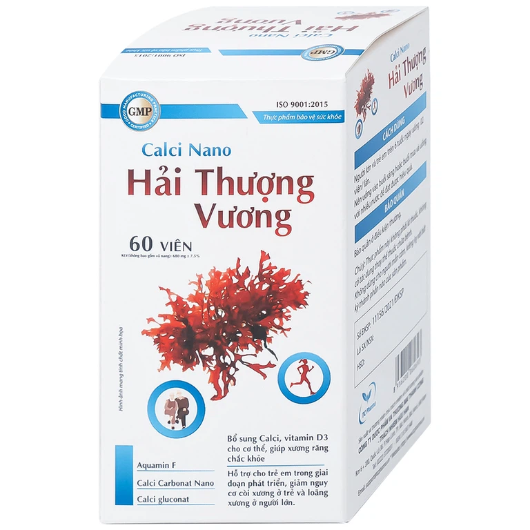 Viên uống Calci Nano Hải Thượng Vương bổ sung Calci, vitamin D3 cho cơ thể (60 viên)