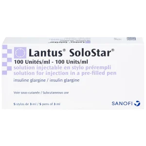 Bút tiêm Lantus SoloStar 100 Units/ml điều trị đái tháo đường (5 cây x 3ml)