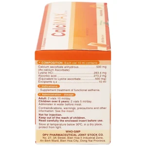 Dung dịch uống CalciMAX OPV giúp ngon miệng, chắc khỏe xương (20 ống x 10ml)