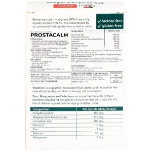 Viên uống Prostacalm Doppelherz Aktiv ngăn ngừa và hạn chế phát triển của u xơ (30 viên)