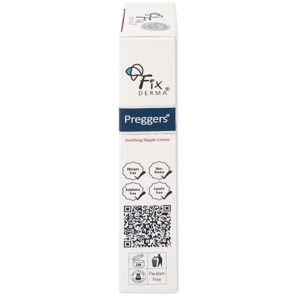 Kem Preggers Soothing Nipple Cream Fixderma hỗ trợ dưỡng ẩm, phục hồi, làm dịu núm vú bị khô (20g)