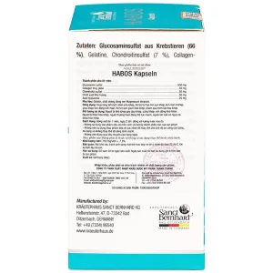Viên uống Habos Kapseln Sanct Bernhard tăng tiết dịch nhờn cho khớp, hỗ trợ tái tạo mô sụn khớp (60 viên)