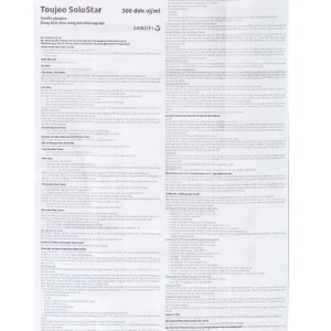Thuốc tiêm Toujeo Solostar 300U/ml Sanofi điều trị đái tháo đường (5 cây)