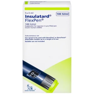 Bút tiêm Insulatard FlexPen 100IU/ml Novo Nordisk điều trị bệnh đái tháo đường (5 cây)