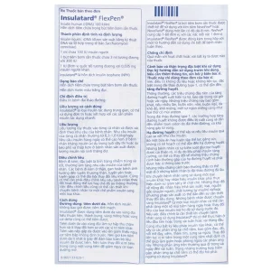 Bút tiêm Insulatard FlexPen 100IU/ml Novo Nordisk điều trị bệnh đái tháo đường (5 cây)