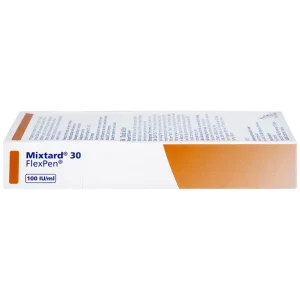 Bút tiêm Mixtard 30 Flexpen 100 IU/ml Novo Nordisk điều trị bệnh đái tháo đường (5 cây x 3ml)