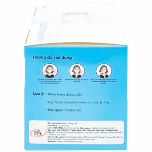 Khẩu trang y tế Famapro Extra màu trắng 4 lớp hỗ trợ ngăn khói, bụi, kháng khuẩn (50 cái)