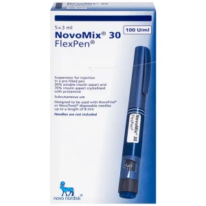Bút tiêm NovoMix 30 FlexPen Novo Nordisk điều trị đái tháo đường (5 cây x 3ml)