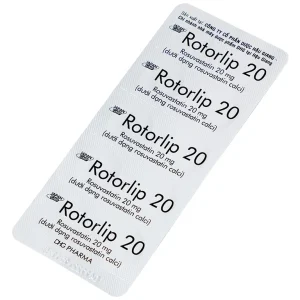 Thuốc Rotorlip 20 DHG điều trị tăng cholesterol máu, dự phòng biến cố tim mạch (3 vỉ x 10 viên)
