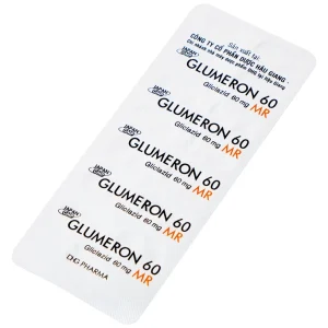 Thuốc Glumeron 60 MR DHG điều trị đái tháo đường típ 2 (2 vỉ x 15 viên)