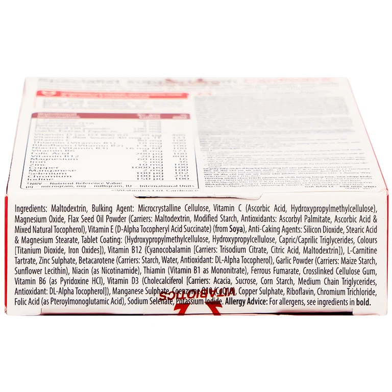 Thực phẩm bảo vệ sức khoẻ Cardioace bổ sung vitamin và khoáng chất cần thiết (2 vỉ x 15 viên)