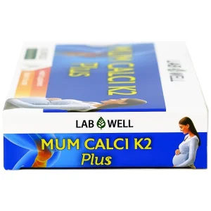 Viên uống Mum Calci K2 Plus Lab Well bổ sung canxi cho phụ nữ mang thai và cho con bú (2 vỉ x 18 viên)
