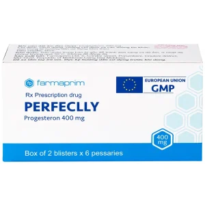 Viên đặt âm đạo Perfeclly 400mg Farmaprim điều trị hội chứng tiền kinh nguyệt (2 vỉ x 6 viên)