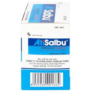 Dung dịch uống Atisalbu 5ml An Thiên điều trị co thắt phế quản do hen, viêm phế quản mãn tính (30 gói)