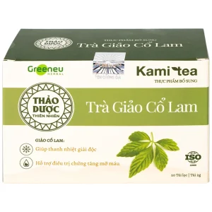 Trà Giảo Cổ Lam Kami tea giúp thanh nhiệt giải độc, hỗ trợ điều trị chứng tăng mỡ máu (20 túi)