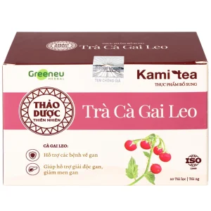 Trà Cà Gai Leo Kami tea hỗ trợ các bệnh về gan, giải độc gan, giảm men gan (20 túi)
