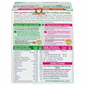 Viên uống Pregnacare Plus Omega-3 Vitabiotics bổ sung Vitamin, Omega-3 và khoáng chất (56 viên)