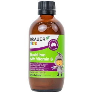 Siro Brauer Kids Liquid Iron With Vitamin B bổ sung sắt và vitamin hỗ trợ giảm thiếu máu (200ml)