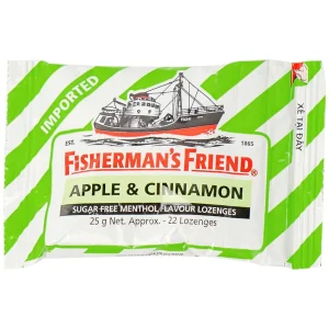 Kẹo Con Tàu Không Đường Fisherman's Friend 25G Vị Táo, Quế Và Menthol