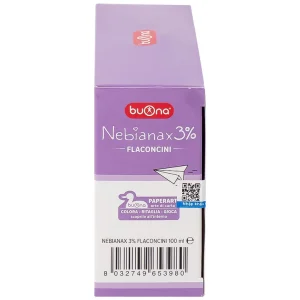 Dung dịch muối ưu trương nhỏ mũi Buona Nebianax 3% làm loãng dịch nhầy ở mũi (20 ống)