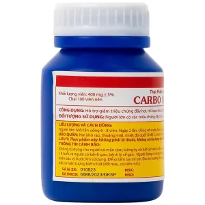 Thực phẩm bảo vệ sức khỏe Carbo Nam Việt giảm triệu chứng đầy hơi (100 viên)