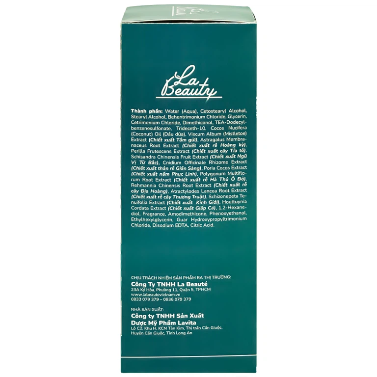 Dầu xả thảo dược La Beauty củng cố chân tóc chắc khỏe, suôn mượt và ngăn ngừa gãy rụng (300ml)