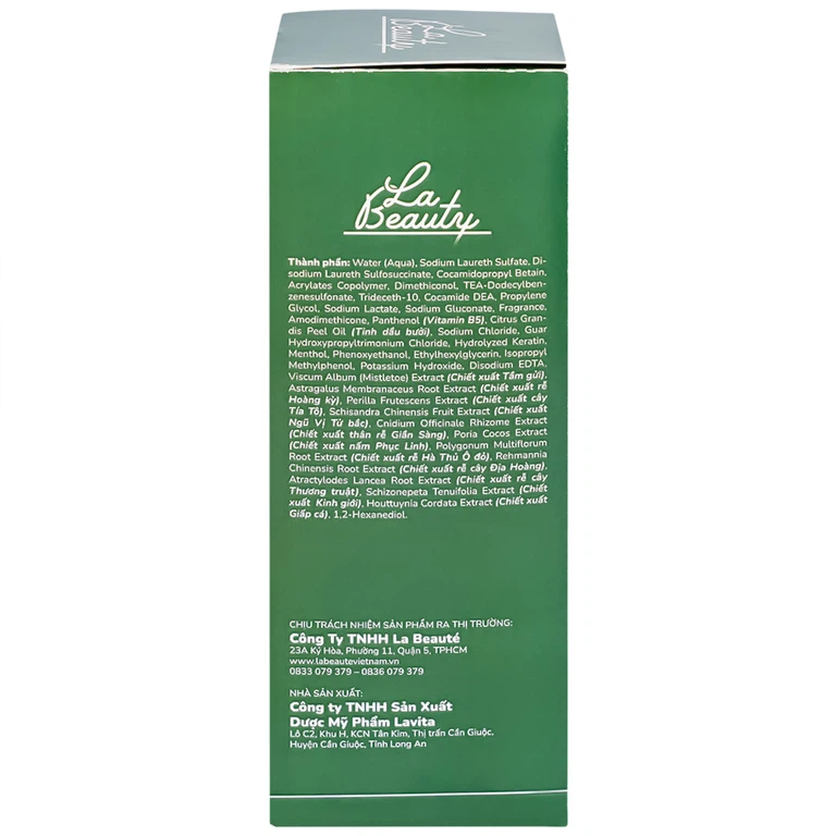 Dầu gội thảo dược La Beauty loại bỏ dầu nhờn trên da đầu, ngăn nấm, gàu và giảm gãy rụng (300ml)