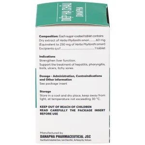 Thuốc Diệp Hạ Châu Danapha tăng cường chức năng gan (90 viên)