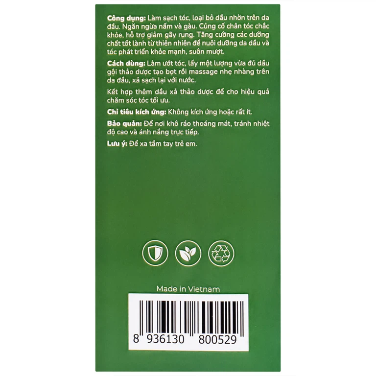 Dầu gội thảo dược La Beauty loại bỏ dầu nhờn trên da đầu, ngăn nấm, gàu và giảm gãy rụng (300ml)