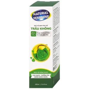 Bọt vệ sinh phụ nữ Trầu Không Natural Feminine làm sạch, dưỡng ẩm, ngăn ngừa ngứa (160ml)