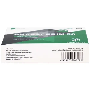 Thuốc uống Phabacerin 50 Pharbaco điều trị thoái hóa khớp (3 vỉ x 10 viên)
