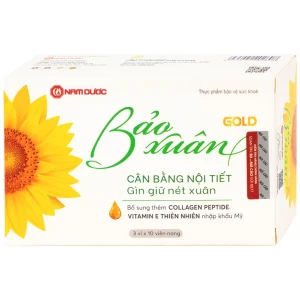 Viên uống Bảo Xuân Gold Nam Dược bổ sung phytoestrogen, cân bằng nội tiết tố nữ (3 vỉ x 10 viên)