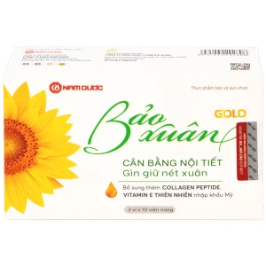 Viên uống Bảo Xuân Gold Nam Dược bổ sung phytoestrogen, cân bằng nội tiết tố nữ (3 vỉ x 10 viên)