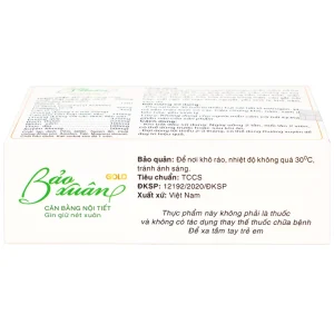 Viên uống Bảo Xuân Gold Nam Dược bổ sung phytoestrogen, cân bằng nội tiết tố nữ (3 vỉ x 10 viên)