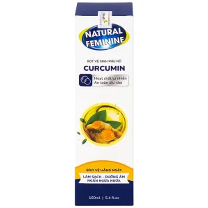 Bọt vệ sinh phụ nữ Curcumin Natural Feminine làm sạch, dưỡng ẩm, ngăn ngừa ngứa (160ml)