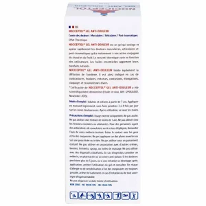 Gel bôi ngoài da Nociceptol Gel giảm đau, nhức, mỏi cơ, xương, khớp, chấn thương, giảm bầm tím, sưng nề (60ml)