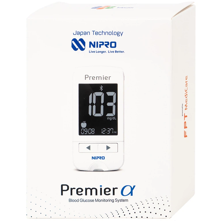 Máy đo đường huyết Nipro Premier Alpha giúp đo đường huyết một cách an toàn, nhanh chóng, chính xác