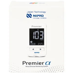 Máy đo đường huyết Nipro Premier Alpha giúp đo đường huyết một cách an toàn, nhanh chóng, chính xác