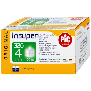 Đầu kim tiêm tiểu đường PIC Insupen Original dùng để gắn vào đầu bút tiêm insulin (100 Cái)