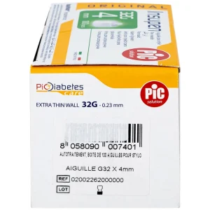 Đầu kim tiêm tiểu đường PIC Insupen Original dùng để gắn vào đầu bút tiêm insulin (100 Cái)