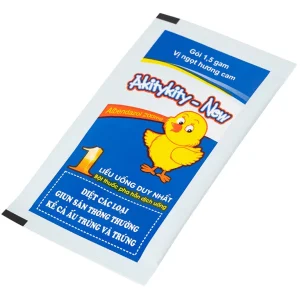 Hỗn dịch uống Akitykity-New 200mg Pharbaco vị ngọt hương cam diệt các loại giun sán, ấu trùng và trứng (2 gói x 1.5g)