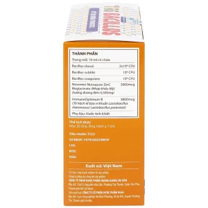 Thực phẩm bảo vệ sức khỏe Probiotics Tribacilus HGSG Pharma hỗ trợ bổ sung lợi khuẩn đường ruột (20 ống x 10ml)