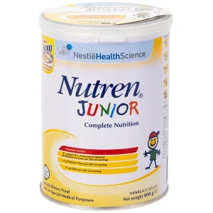 Sữa bột Nutren Junior 400g Nestlé bổ sung hoặc thay thế bữa ăn hàng ngày cho trẻ suy dinh dưỡng