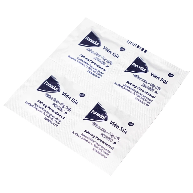 Viên sủi Panadol GSK giảm đau nhẹ và hạ sốt (6 vỉ x 4 viên)