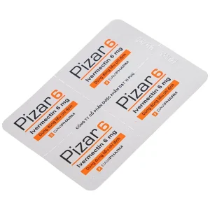 Viên nén Pizar-6 DaViPharm điều trị các bệnh nhiễm giun lươn, giun chỉ (1 vỉ x 4 viên)