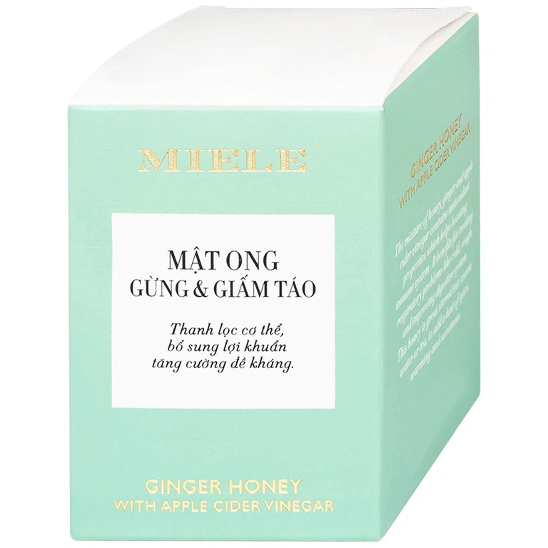 Mật ong gừng và giấm táo Miele 250g hỗ trợ thanh lọc cơ thể, bổ sung lợi khuẩn