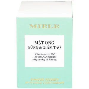 Mật ong gừng và giấm táo Miele 250g hỗ trợ thanh lọc cơ thể, bổ sung lợi khuẩn