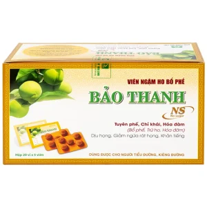 Viên ngậm ho bổ phế Bảo Thanh không đường dùng giảm các chứng ho do cảm lạnh, nhiễm lạnh (20 vỉ x 5 viên)